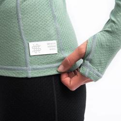SENSOR Merino Df Basil Green dámske tričko