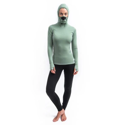 SENSOR Merino Df Basil Green dámske tričko