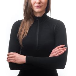 Sensor Merino Df Černá dámské funkční tričko