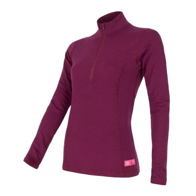 Sensor Merino Df Zip Lilla dámské funkční tričko Sensor Merino Df Zip Lilla dámské funkční tričko