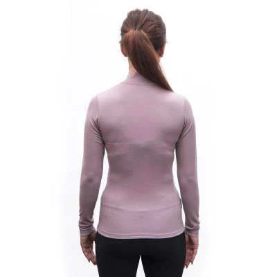 SENSOR Merino Df Zip Mystic violet dámské tričko