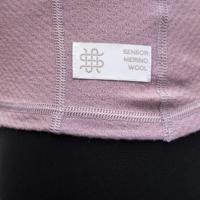 SENSOR Merino Df Zip Mystic violet dámské tričko