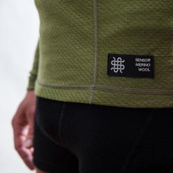 Sensor Merino Df Safari Green pánské funkční tričko