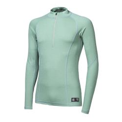 SENSOR Merino Df Zip Basil Green pánske tričko