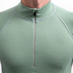 SENSOR Merino Df Zip Basil Green pánské tričko