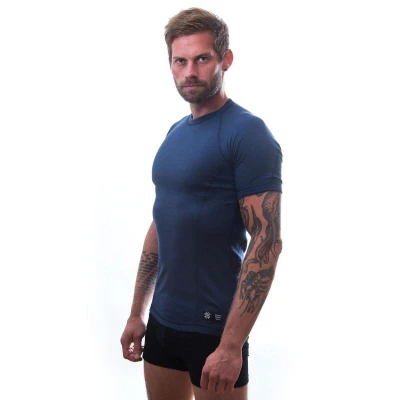 Sensor Merino Df Kr.rukáv Deep Blu funkční triko