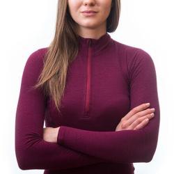 Sensor Merino Df Zip Lilla dámské funkční tričko POUZE S (VÝPRODEJ)