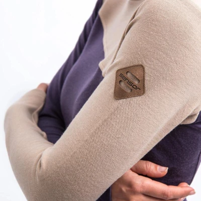 SENSOR Merino Extreme Up Dámská mikina grape purple/beige