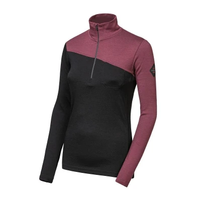 SENSOR Merino Extreme Up dámská mikina černá/port red