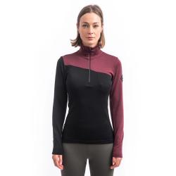 SENSOR Merino Extreme Up dámská mikina černá/port red