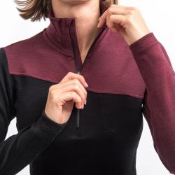 SENSOR Merino Extreme Up dámská mikina černá/port red