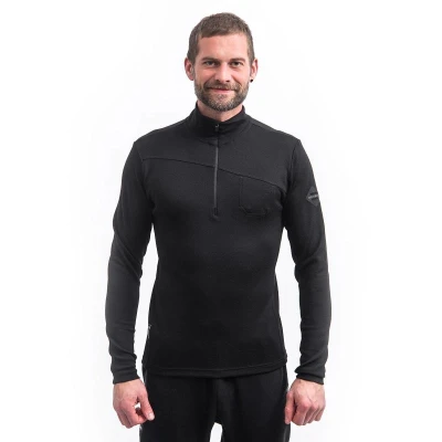 SENSOR Merino Extreme Up pánská mikina černá