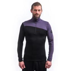 SENSOR Merino Extreme Up pánská mikina černá/grape Purple
