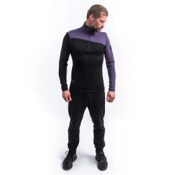 SENSOR Merino Extreme Up pánská mikina černá/grape Purple