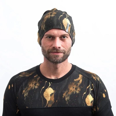 SENSOR Merino Impress čepice černá/cosmos POUZE M (VÝPRODEJ)