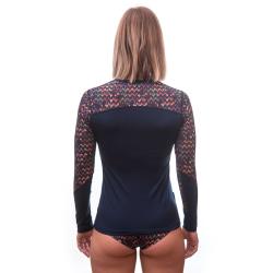 SENSOR Merino Impress Deep Blue/origami dámské tričko