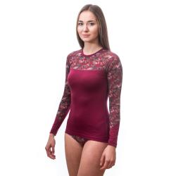 Sensor Merino Impress Lilla/feather dámské funkční tričko