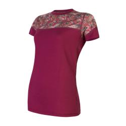 Sensor Merino Impress Lilla/feather dámské funkční tričko