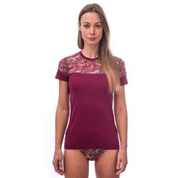 Sensor Merino Impress Lilla/feather dámské funkční tričko