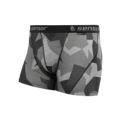 Sensor Merino Impress Pánské Trenky Černá/camo Sensor Merino Impress Pánské Trenky Černá/camo