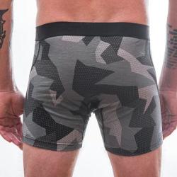 Sensor Merino Impress Pánské Trenky Černá/camo POUZE XXL (VÝPRODEJ)