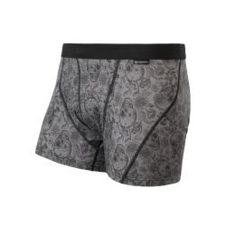 Sensor Merino Impress Pánské Trenky Černá/skulls