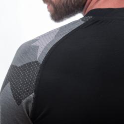 Sensor Merino Impress Pánské Triko Dl.rukáv Černá/camo