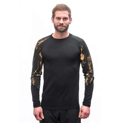 SENSOR Merino Impress Černá/cosmos pánské tričko