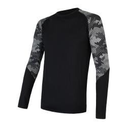 Sensor Merino Impress Černá/honeycomb pánské funkční tričko