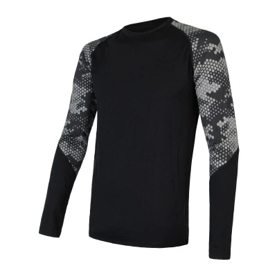 Sensor Merino Impress Černá/honeycomb pánské funkční tričko Sensor Merino Impress Černá/honeycomb pánské funkční tričko