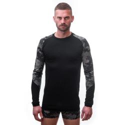 Sensor Merino Impress Černá/honeycomb pánské funkční tričko