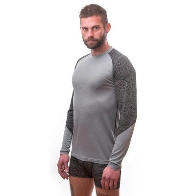 SENSOR Merino Impress Šedá/maori pánské tričko
