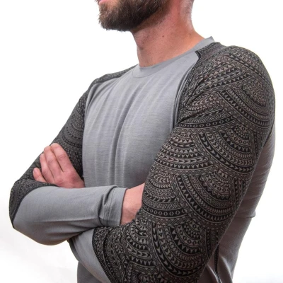 SENSOR Merino Impress Šedá/maori pánské tričko