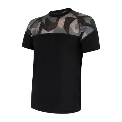 Sensor Merino Impress Černá/camo pánské funkční tričko Sensor Merino Impress Černá/camo pánské funkční tričko