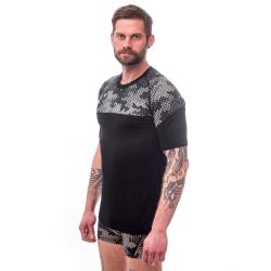 Sensor Merino Impress Černá/honeycomb pánské funkční tričko