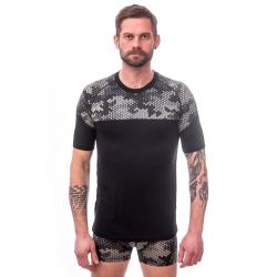 Sensor Merino Impress Černá/honeycomb pánské funkční tričko