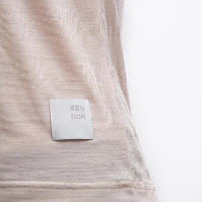 SENSOR Merino Lite dámské triko bez rukávu Mottled Beige