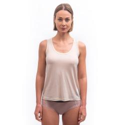 SENSOR Merino Lite dámské triko bez rukávu Mottled Beige