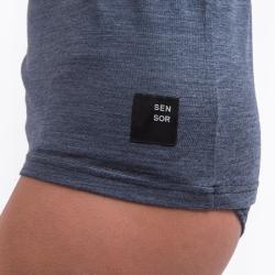 SENSOR Merino Lite dámské triko bez rukávu Mottled Blue