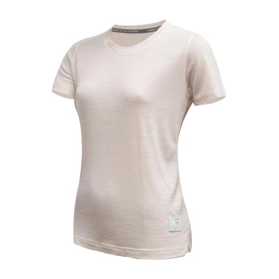 SENSOR Merino Lite dámské triko kr.rukáv Mottled Beige