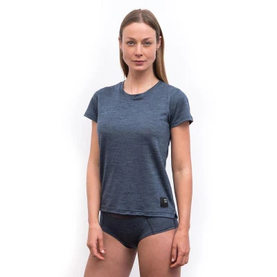 SENSOR Merino Lite dámské triko kr.rukáv Mottled Blue