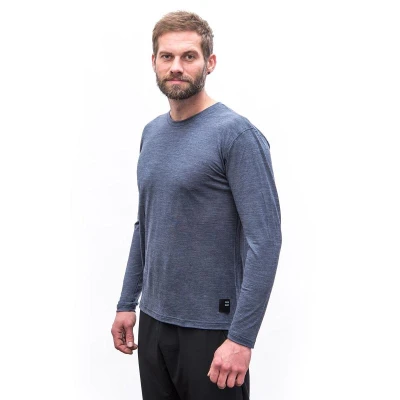 SENSOR Merino Lite Mottled Blue pánské tričko