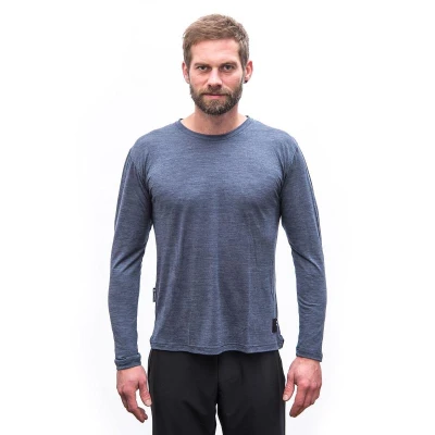 SENSOR Merino Lite Mottled Blue pánské tričko