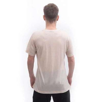 SENSOR Merino Lite Mottled Beige pánské tričko