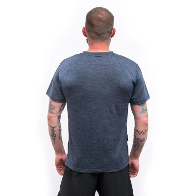 SENSOR Merino Lite Mottled Blue pánské tričko