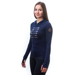 SENSOR Merino Upper Arrows dámská mikina Deep Blue