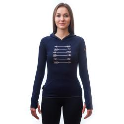 SENSOR Merino Upper Arrows dámská mikina Deep Blue