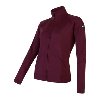Sensor Merino Upper Port Red dámská mikina