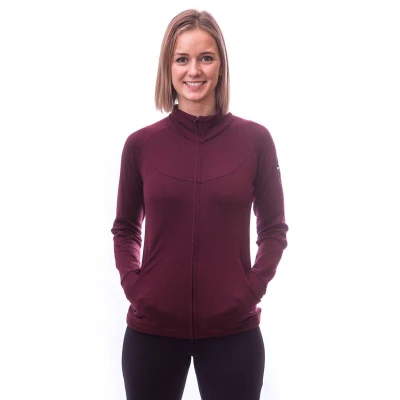 Sensor Merino Upper Port Red dámská mikina