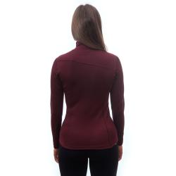 Sensor Merino Upper Zip Port Red dámská mikina